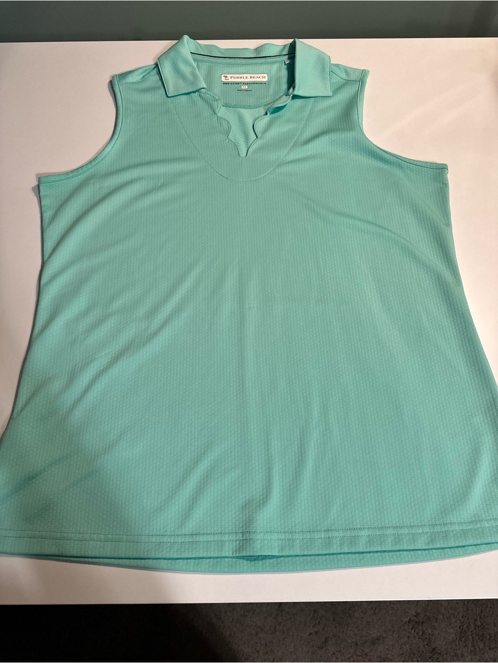 Pebble Beach Women's Sleeveless Polo Tank in Mint